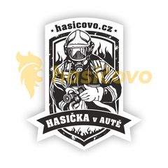Samolepka "Hasička v autě"