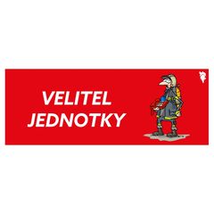 Samolepa VELITEL JEDNOTKY červená