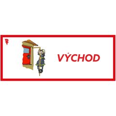 Samolepa VÝCHOD bílá