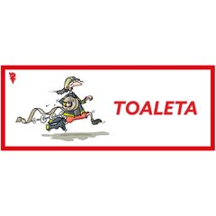 Samolepa TOALETA bílá