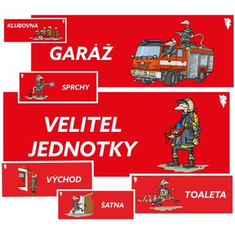 SADA samolepek na dveře červená